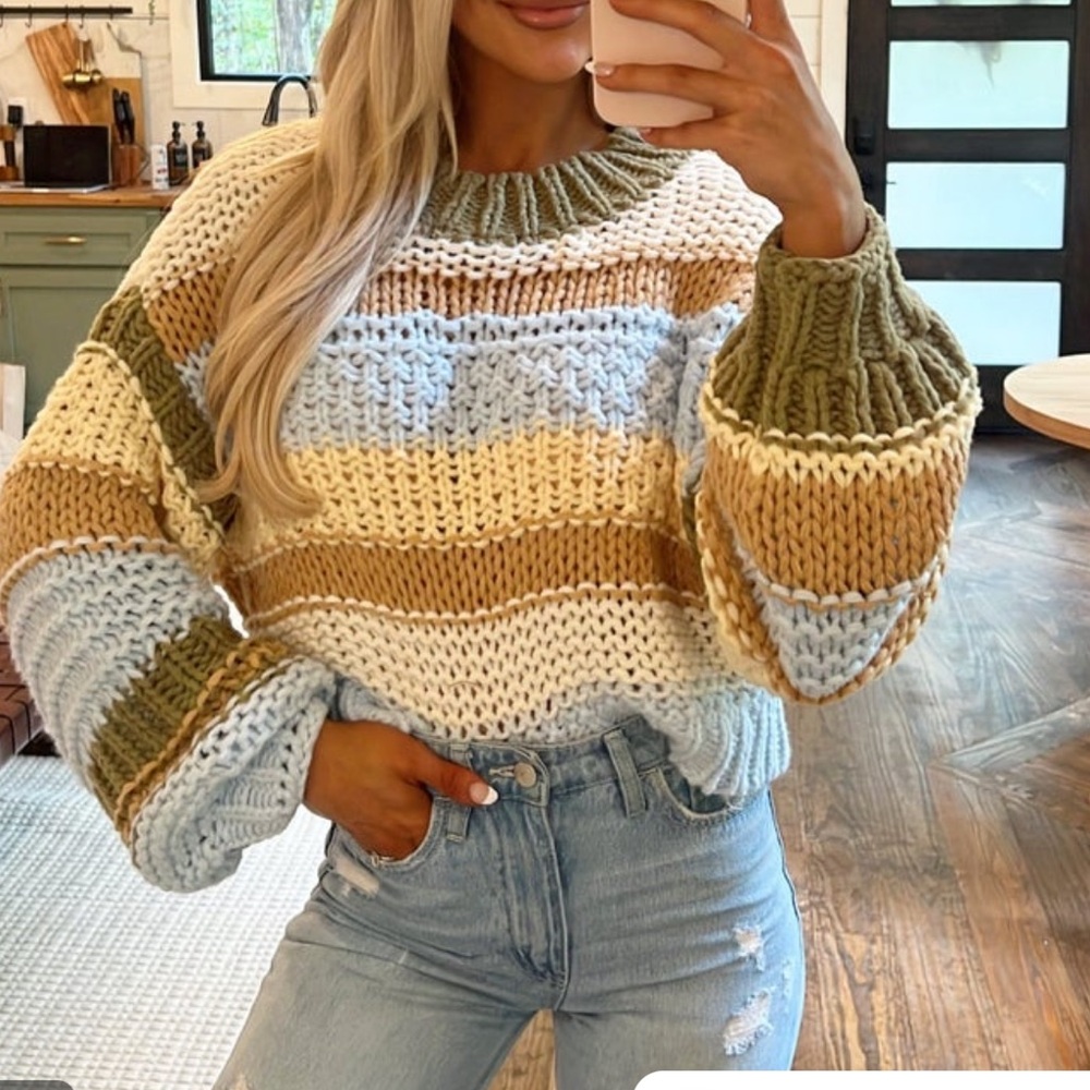 Chunky Knit Striped Sweater